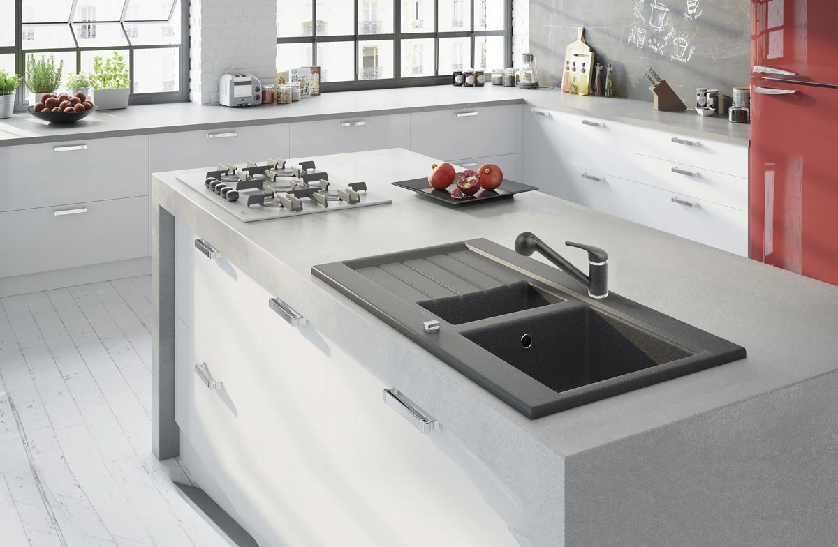 Granitowy design w kuchni