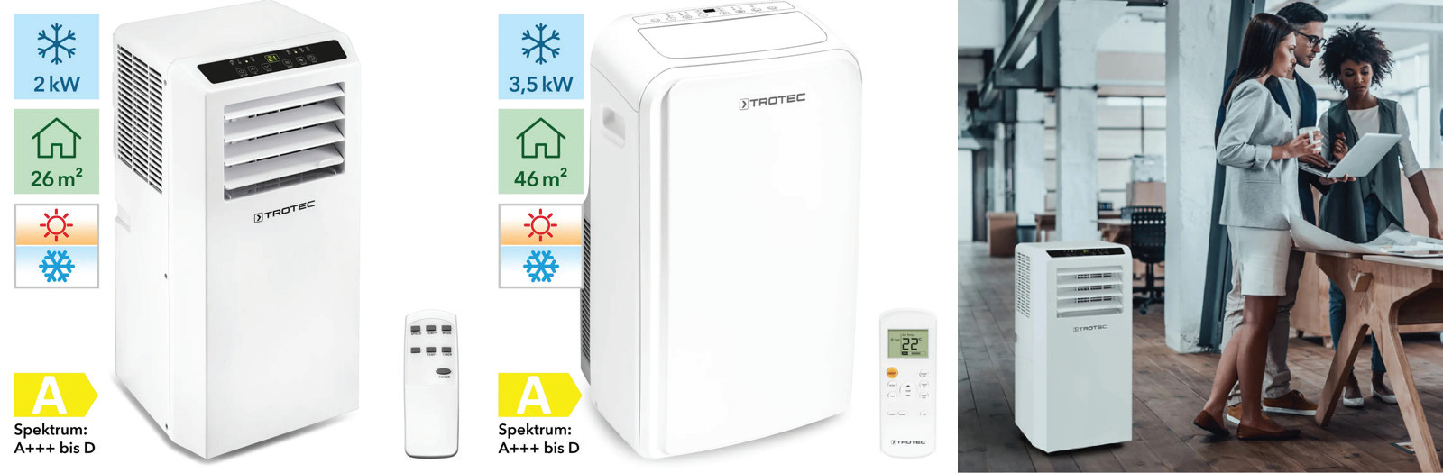 Klimatyzatory Trotec PAC 2010 SH i PAC 3500 SH