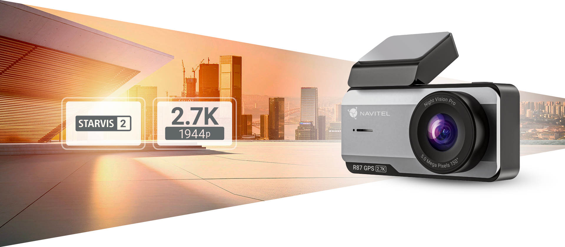 Wideorejestrator samochodowy 2,7K Navitel R87 GPS