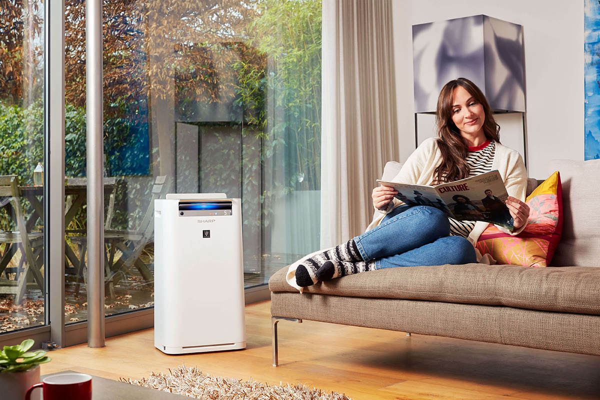 Oczyszczacz powietrza z nawilżaczem i jonizacją – Sharp KC-G50EU-W