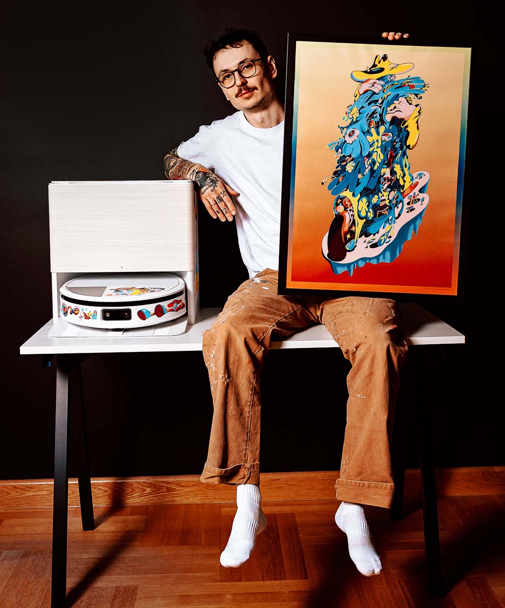 Unikatowy zestaw iRobot Roomba Max 705 Combo i autorski plakat na aukcji WOŚP-2