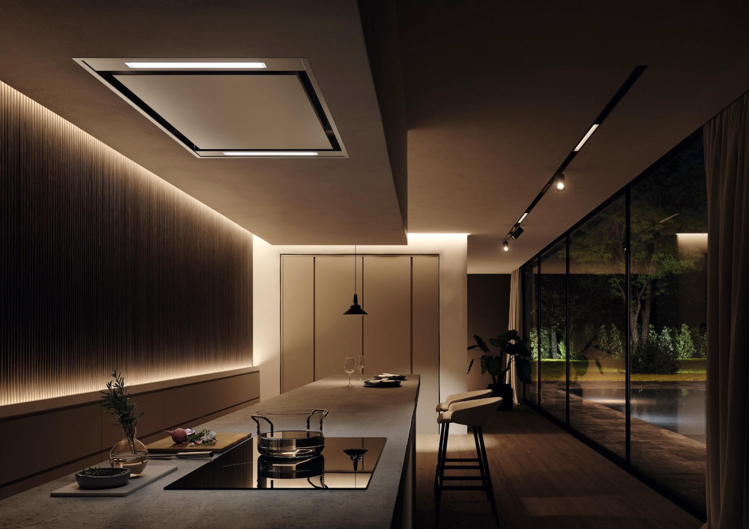 Okapy sufitowe to nowoczesna elegancja i skuteczna wentylacja w kuchni