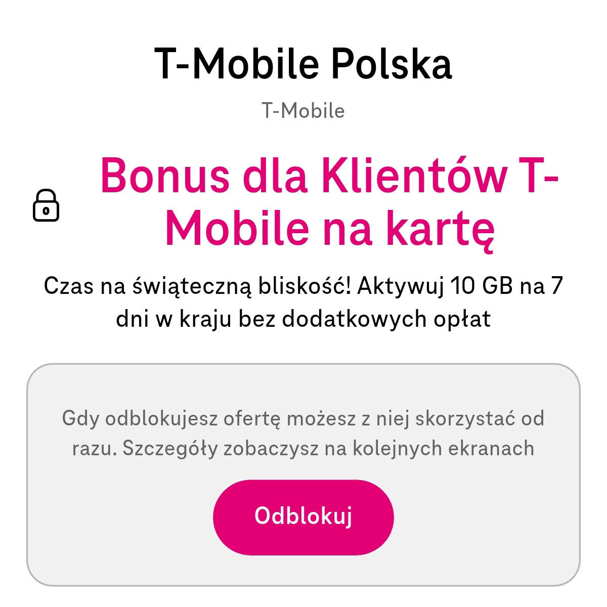T-Mobile rozdaje darmowe gigabajty i bonusy w aktualnej promocji