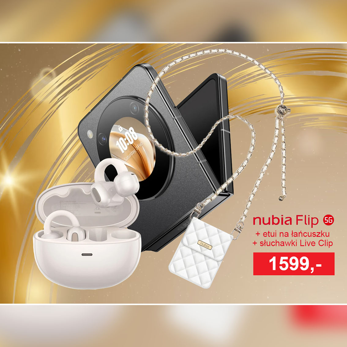 Składana nubia Flip 5G z akcesoriami w nowej, niższej cenie