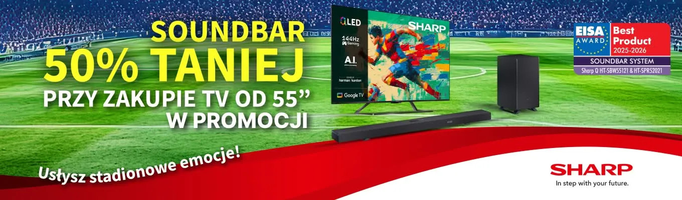 Soundbar Sharp nawet o 50% taniej przy zakupie telewizora-2
