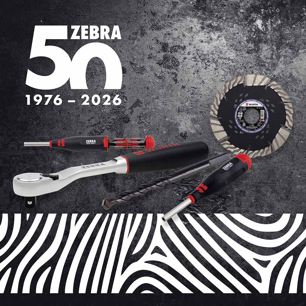 Würth świętuje 50 lat linii narzędzi ręcznych ZEBRA
